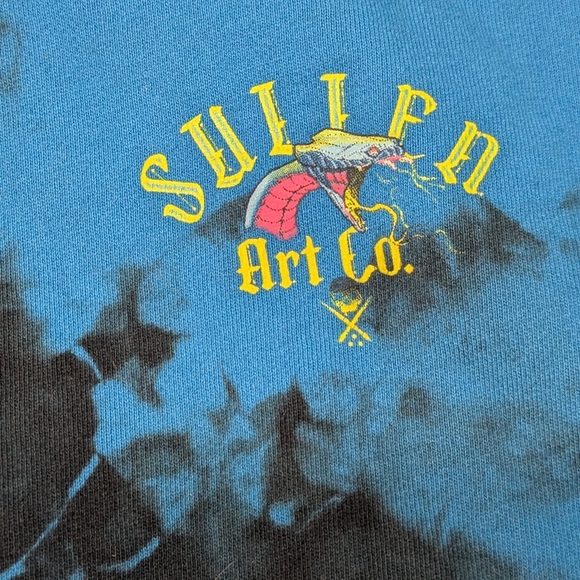 Sullen art hoodie medium skull snake blue black smokey cloudy appearance (p1) - Picture 4 of 9